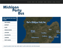 Tablet Screenshot of michiganpartybus.com